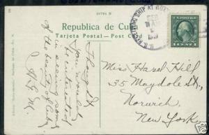 a1579 GUANTANAMO BAY - CANCELLATION ON POSTCARD 09-09-1910-