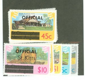 Nevis #O1-10 Mint (NH) Single (Complete Set)