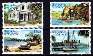 St.Vincent Grenadines 1981 Sc#199/202 BOATS/SHIP/BEQUIA ISLAND Set (4) SPECIMEN