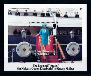 [71841] Falkland Islands Dependencies 1985 Royalty Queen Mother Sheet MNH