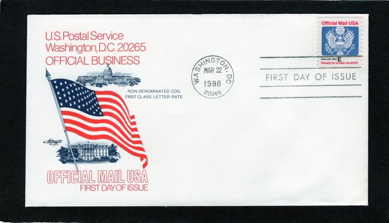 O120 Official Mail E, FDC coil Artmaster