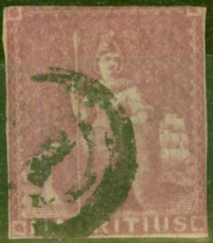 Mauritius 1858 (9d) Dull Magenta SG29 Ave Used 