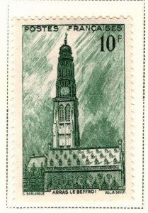 FRANCE Scott 459 MH* 1942 Arras Belfry stamp nice design.