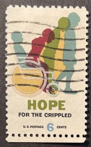 US #1385 Used F/VF 6c HOPE For the Crippled 1969 [G3.7.1]