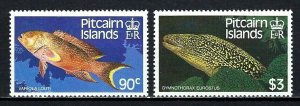 Valuable : 1988 Pitcairn Islands- Sc# 295-96 - Tropical Fish - MNH VF - cv$11