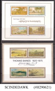 SOUTH AFRICA - 1975 THOMAS BAINES & ERICH MAYER PAINTINGS - 2-MIN/SHT MNH