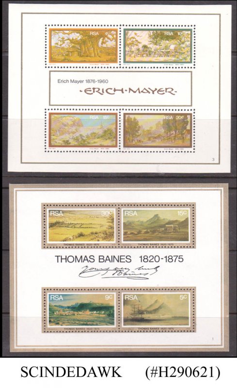 SOUTH AFRICA - 1975 THOMAS BAINES & ERICH MAYER PAINTINGS - 2-MIN/SHT MNH