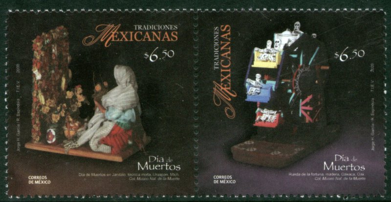 MEXICO 2642a, DIA DE MUERTOS, (All Souls Day) 2009. PAIR. MINT, NH. VF.