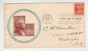 1938 PRESIDENTIAL SERIES 827 GROVER CLEVELAND BETTER WILLIAM RALEY CACHET