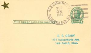 United States Virginia Franconia Rur. Sta. Alexandria 1951 4-bar  1948-1965  ...