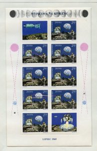 POLAND ROMANIA & HUNGARY APOLLO MOON LANDING SHEETS MINT NH