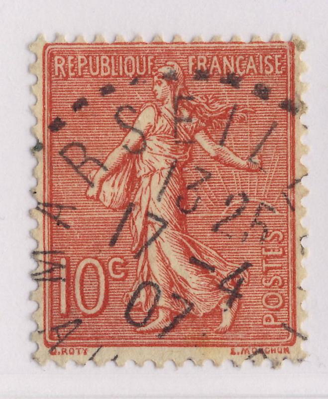 FRANCE - 1907 - CàD Bureau de Distribution  MARSEILLETTE / AUDE  sur n°129