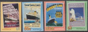 AUSTRALIA Sc# 2249-52 CPL MNH  SET of 4 PASSENGER SHIP TRAVEL POSTERS