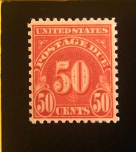 J86a MNH F/VF Scarlet 50 cent Postage Due rotary press printing