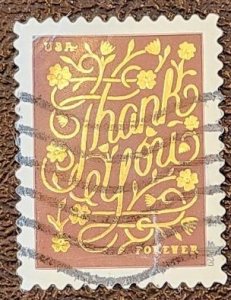 US Scott # 5519;  used (55c) Thank Yoiu from 2020; XF; off ppr;