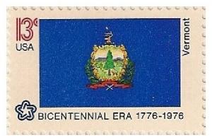 US 1646 State Banners Vermont 13c single MNH 1976