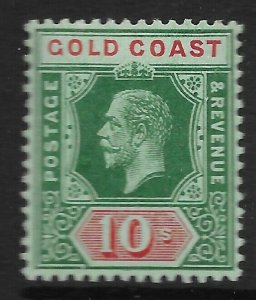 GOLD COAST SG83 1913 10/= GREEN & RED ON GREEN MTD MINT