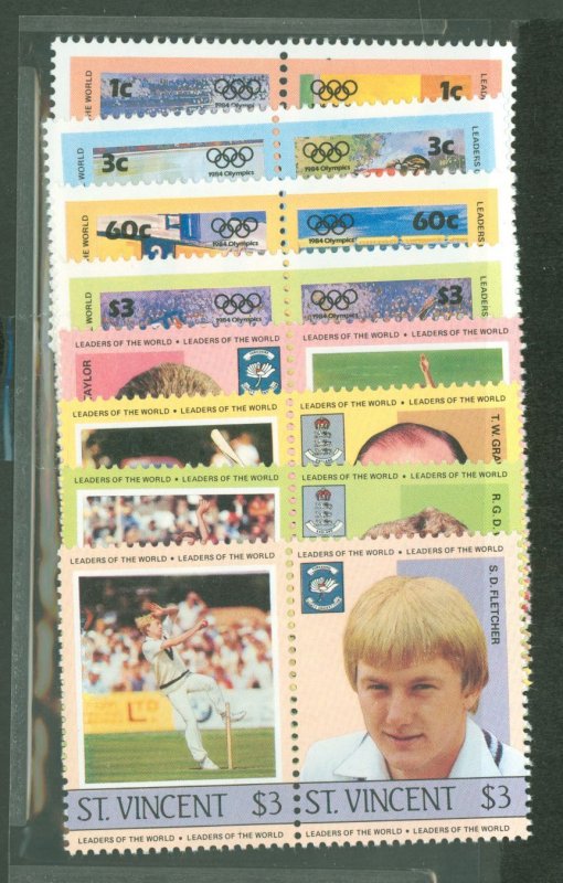 St. Vincent #765-8/795-8 Mint (NH) Single (Complete Set)