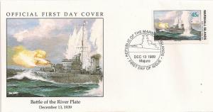 Marshall Islands-Battle of River Plate Fdc (D)