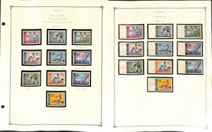Ajman Stamp Collection, 1965, #28-48 Perf & Imperf Mint NH, 6 Pgs Olympics