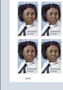 US Black Heritage,Edmonia Lewis. Imperf NDC LL Plate Block ships after 31 Jan 22
