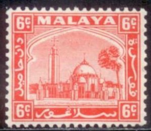 Malaya Selangor 1935 SC# 49 MLH-OG E28