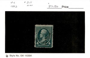 United States Postage Stamp, #211 Used, 1883 Jackson (AG)