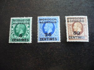 Stamps-British Office in Morocco-Scott#411-416-Mint Hinged Part Set of 3 Stamps