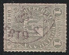 DOMINICAN REPUBLIC 1881 Sc 45 Used 1c VF