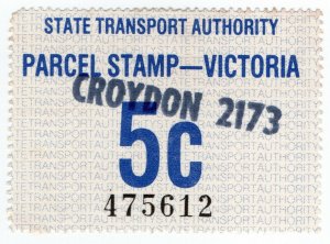 (I.B) Australia - Victoria Railways : Parcel Stamp 5c (Croydon)