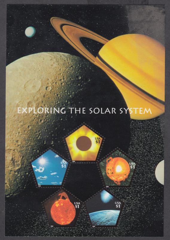 US #3410  Space  souvenir sheet  MNH