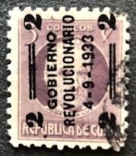 Cuba 318 Used,  Overprint Reading Up