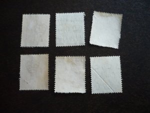 Stamps - Australia - Scott# 21,23-24,26,28,34 - Used Part Set of 6 Stamps