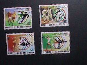 ​UPPER VOLTA-1976-SUMMER OLYMPIC GAMES-MONTREAL'76 CTO -SET OF 4  VERY FINE