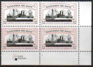 *USA Scott 3192 Plate Block (32 cents) UNC