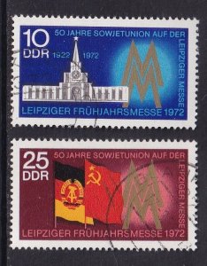 German Democratic Republic   DDR   #1360-1361  cancelled 1972  Leipzig Fair