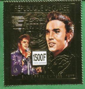 ELVIS PRESLEY Gold Foil Stamp #C176 MNH / Guinea - E29