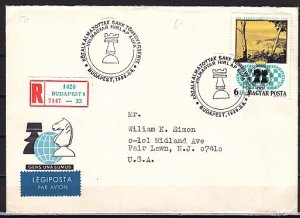 Hungary, 1980 issue. Chess cancel 9/NOV/80, on a Cover. ^