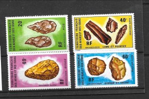 AFARS & ISSAS Sc C77-80 NH ISSUE OF 1973 - PRE-HISTORIC TOOLS