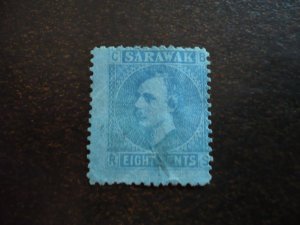 Stamps - Sarawak - Scott# 6 - Used Single Stamp