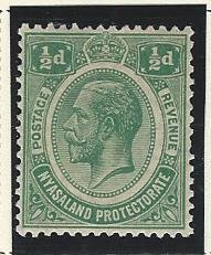 Nyasaland Protectorate mh gum has light tone sc. 25