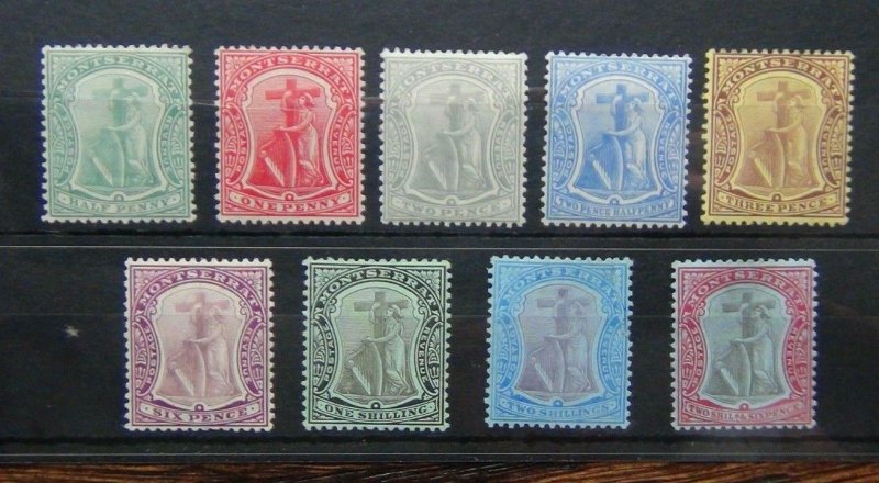 Montserrat 1908 - 1914 set to 2/6 Fresh Mint SG35 - SG46