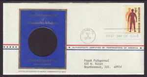 US Osteopathic Medicine 1972 Postmasters Typed FDC BIN