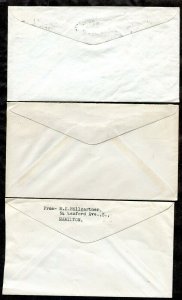 d248 - Canada HAMILTON Lot of (3) ADVERTISING Covers