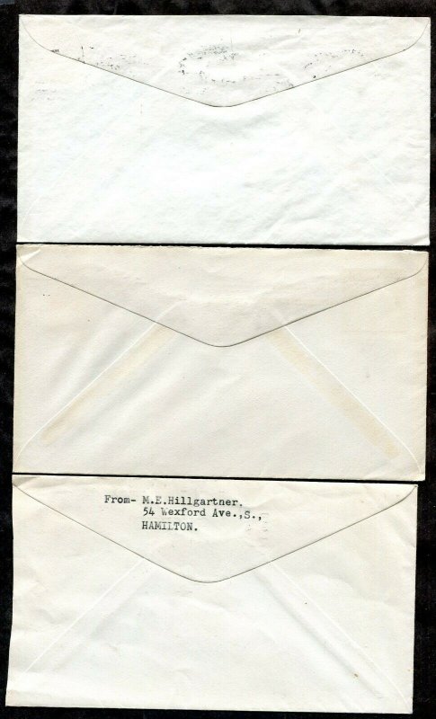 d248 - Canada HAMILTON Lot of (3) ADVERTISING Covers