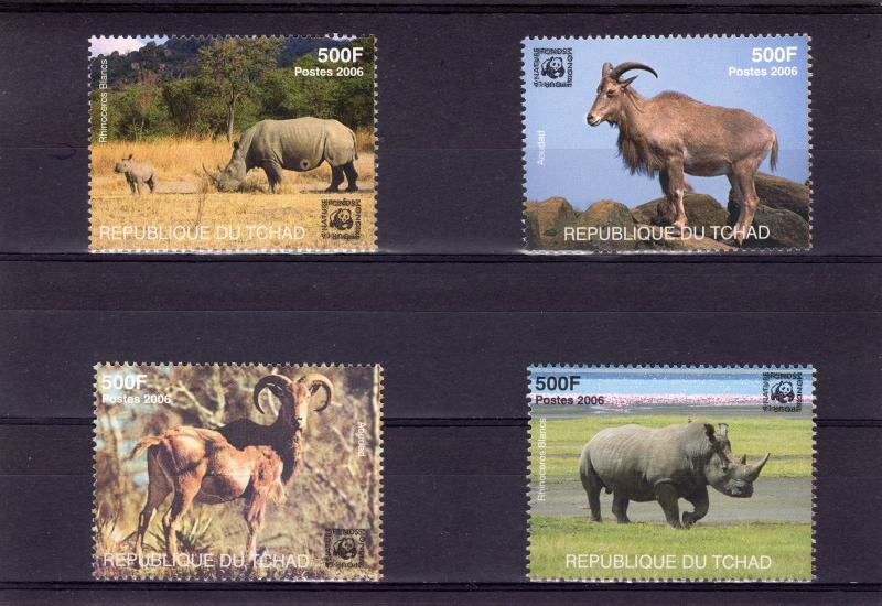 Chad 2006  WWF 45th.Anniversary Sir Julian Huxley Set (4)  PERFORATED MNH