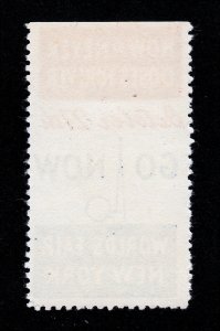 POSTER STAMP 'NOW OR NEVER CLOSES' FOREVER WORLD'S FAIR NEW YORK 1940 MNH-OG