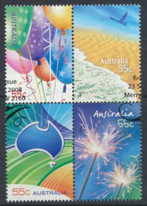 Australia  SC#  2953a  SG 3074a Used Greeting  with fdc see details & scan