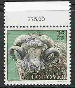 Faroe # 42  Ram    (1)  Mint NH