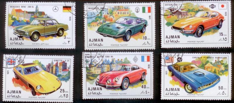 Ajman 1971 Mi# 956-61 Cars CTO L395